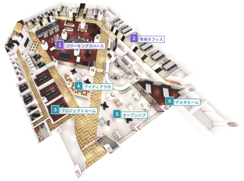 地域DXセンターcore塩尻のフロアマップの画像