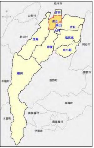 広丘地区地図