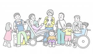 地域の人々のイラスト