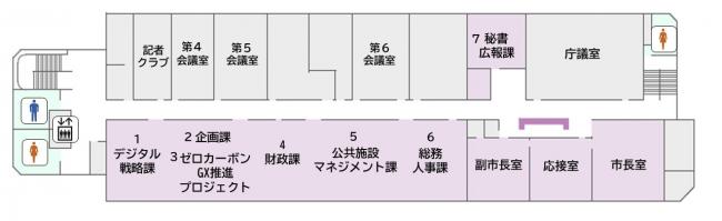 庁舎3階フロアマップ
