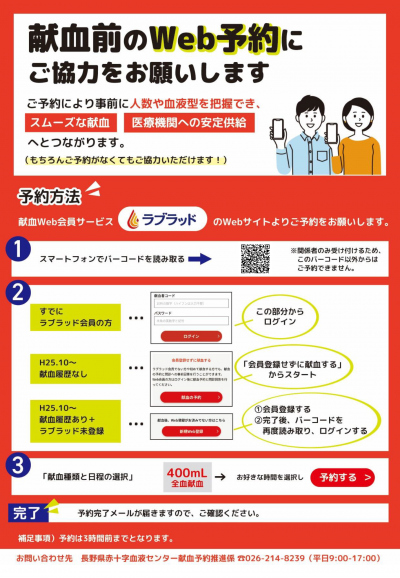 献血の予約について