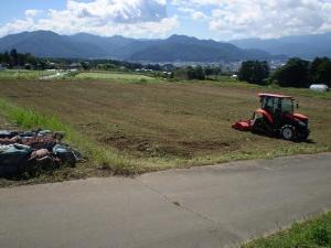 遊休荒廃農地作業後