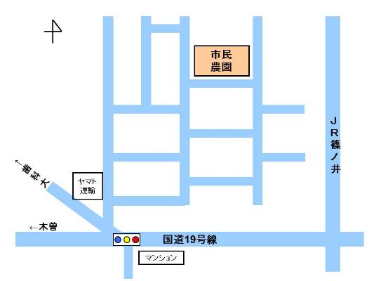 大門七区市民農園位置図