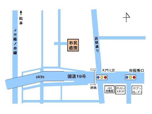 大門七区第二農園位置図