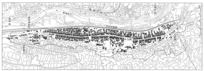 奈良井重要伝統的建造物群保存地区範囲の画像