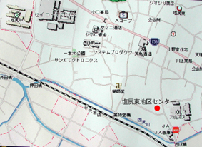 塩尻東公民館への地図