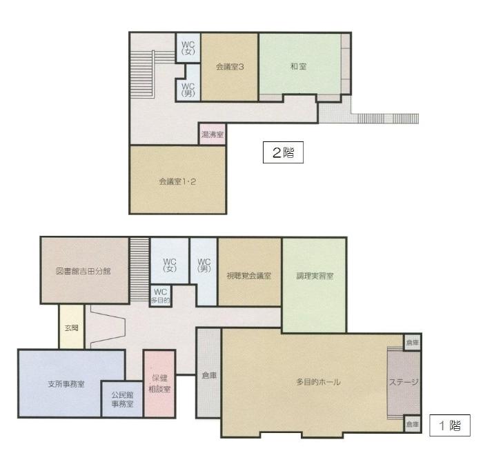 吉田地区センター見取り図