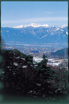 穂高岳遠望の写真