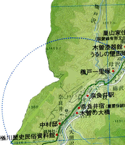 塩尻市部分拡大図の画像