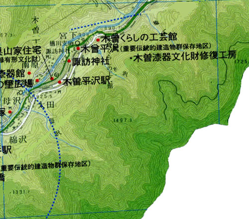 塩尻市部分拡大図の画像