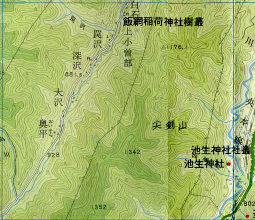 塩尻市部分拡大図の画像