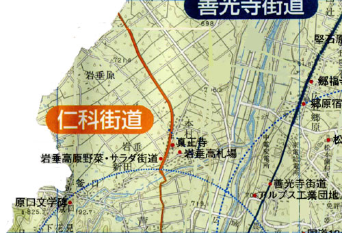 塩尻市部分拡大図