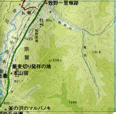 塩尻市部分拡大図の画像