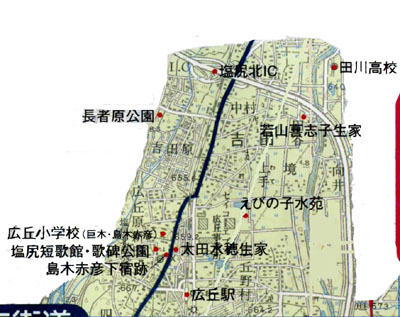 塩尻市部分拡大図の画像