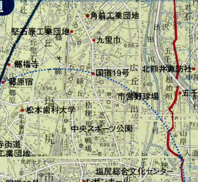 塩尻市部分拡大図の画像