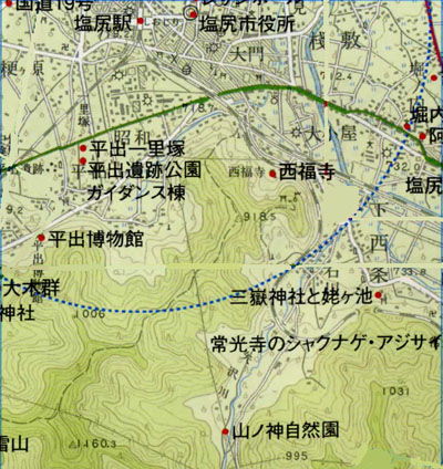 塩尻市部分拡大図の画像