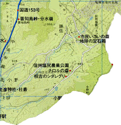 塩尻市部分拡大図の画像