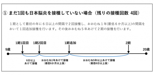 日本脳炎　まだ一回も接種していない場合