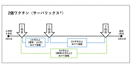 2価ワクチンの接種間隔